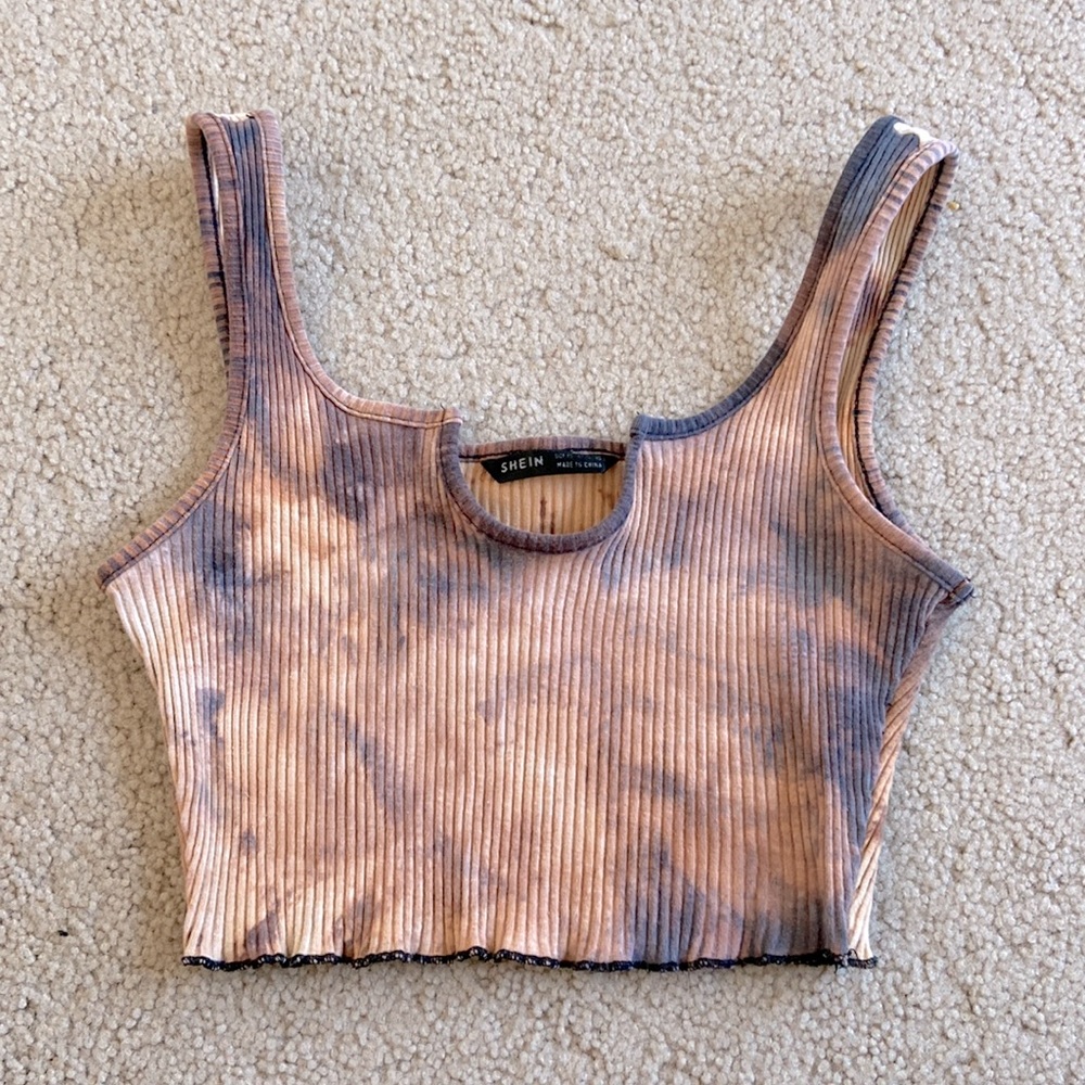 Brown Pattern tank top